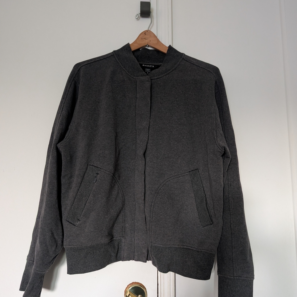 Athleta Charcoal Bomber Jacket